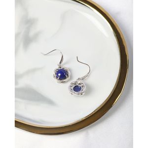 ต่างหูแฟชั่นลาพิส ลาซูลี ดีไซน์หรูหรา - Product Image 2