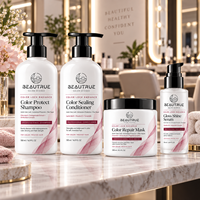 Kit de Soins Capillaires Fixateur de Couleur Acide Fournisseur d'Usine : Shampoing, Après-Shampoing, Masque, Sérum Brillant pour la Protection des Cheveux Colorés Abîmés