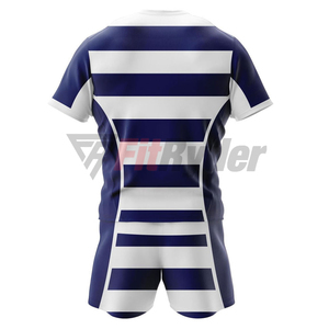Uniformes de Rugby Personalizados Unisex con Logotipo, Tallas Grandes, Transpirables, 100% Poliéster, Camisetas de Manga Corta y Pantalones Cortos, Sublimación al por Mayor - Product Image 3