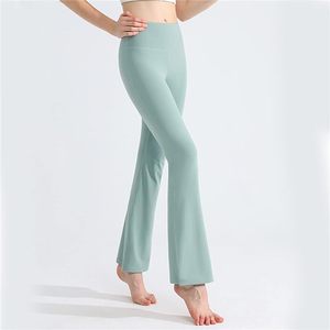 Legging évasé en polyester coton confortable pour femmes ouverture fendue mode pantalon solide doux compressif Legging évasé pour femmes - Product Image 2