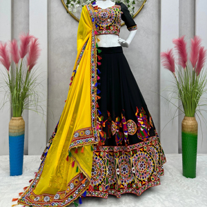 Indian Exclusive Traditional Chaniya Choli New Dandiya Dance Wear Ball Gown Hand Block Print <strong>Skirt</strong> for Navratri Festival Costume
