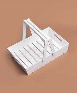 Plateau de service rectangulaire élégant en bambou multicolore avec poignées, plateau en bois stylé fait main en Inde pour toutes les occasions - Product Image 2