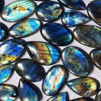 Lot de Cabochons de Labradorite Naturelle Multicolore, Pierre Précieuse de Guérison, Bijoux en Labradorite, pour la Fabrication de Bijoux, Qualité Supérieure