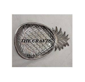 Plat de service à feuilles de conception avantageuse en aluminium couleur argent plat à feuilles de service pour accessoires de cuisine - Product Image 5