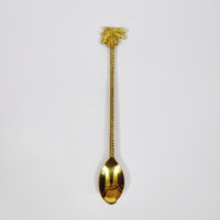 Ensemble de 4 cuillères de bar pour couverts de conception différente pour bar, fête et mariage Cuillère à soda en laiton de meilleure qualité avec vernis pour la maison