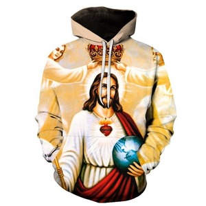 Sudadera con capucha cristiana de peso pesado personalizada de moda caliente Sudadera con capucha cristiana transpirable deportiva de algodón puro para hombres - Product Image 2