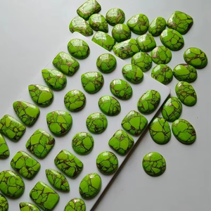 Natural Rare Green Peridot and Copper Turquoise Handmade Gemstones Top Quality Mixed Sizes Shapes Polished Treatment - Product Image 4