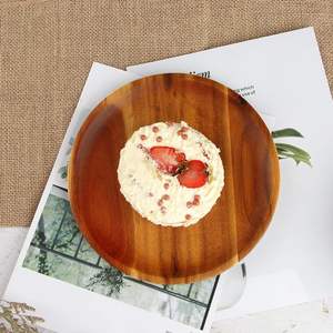 Assiettes de présentation classiques en bois écologiques, luxueuses, incassables, légères et faciles à nettoyer pour la cuisine - Product Image 3