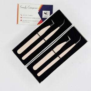 แหนบต่อขนตาสแตนเลสญี่ปุ่นแบบมืออาชีพ สีนู้ด ปลายไมโครไฟเบอร์ ยั่งยืน - Product Image 6