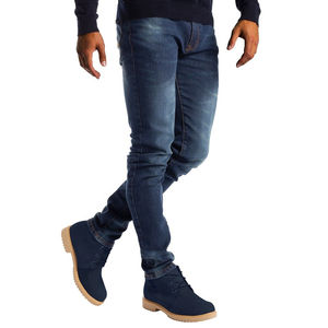 Jean pour homme à prix abordable, de haute qualité, fait main, avec patchs en denim, déchiré, coupe slim, jambe droite, dernier modèle - Product Image 1