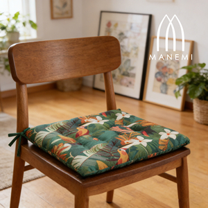 Cuscini per sedie idrorepellenti 40x40x5 cm, facili da pulire con cinghie di fissaggio, per campeggio e uso interno/esterno per tutte le stagioni - Product Image 3