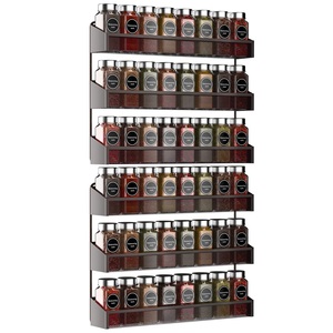 2 gói thép không gỉ cổ điển gia vị giá tổ chức 1 tầng Counter-Top đứng lưu trữ giá treo kệ tủ bếp-Đồng - Product Image 1