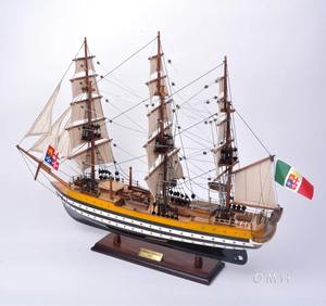 Handmade Amerigo Vespucci Painted L55 Ship Model <b>Wooden</b> Nautical Decor for Home From Vietnam for Wall <b>Signs</b> & <b>Wooden</b> Boxes - Product Image 2
