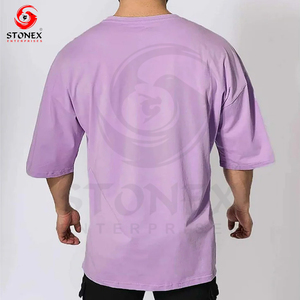 Camiseta de hombre de algodón de gran tamaño gráfico de peso pesado Streetwear Vintage de alta calidad personalizado DTG estampado Boxy camiseta de hombre - Product Image 2