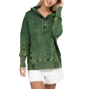 Wholesale Essentials Hoodie 420gsm Heavy <b>Weight</b> <b>Blank</b> Pullover Hoodies Custom Logo Vintage Acid Washed Hoodie Streetwear - Product Image 5