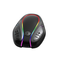 Kit de Coche Inalámbrico con Bluetooth 5.3, Doble Dispositivo, RGB, Tarjeta TF, AUX de 3.5mm, Manos Libres, Mini Receptor de Audio Bluetooth para Coche