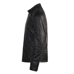 2025 à 2026 personnalisé OEM/ODM logo impression graphique fermeture éclair complète en cuir à manches longues col rabattu grande taille homme veste pour homme - Product Image 2