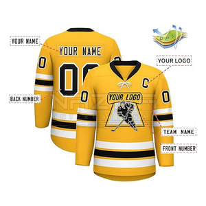 Maillot de hockey sur glace pour adultes, prix d'usine, best-seller, personnalisé, toucher doux, respirant, séchage rapide, 100% polyester, maillot de hockey en vrac - Product Image 3