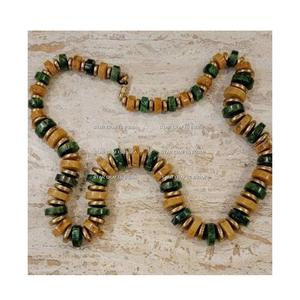 Piedra de cornalina verde natural, collar de cuentas de piedras preciosas de tendencia suave, joyería al mejor precio al por mayor, tienda en línea - Product Image 1