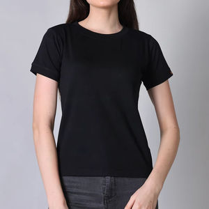 เสื้อยืดผ้าฝ้าย100% สำหรับผู้หญิงเสื้อยืดธรรมดา180แกรมเป็นมิตรต่อสิ่งแวดล้อมพิมพ์ลายโลโก้สไตล์ลำลองสั้นสำหรับตกแต่งฤดูใบไม้ผลิฤดูร้อน - Product Image 1