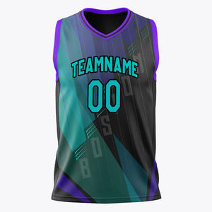 Maillots de basket-ball pour homme séchage rapide réversible uni noir et blanc Team Fit dry fit grande taille modèles de sublimation disponibles - Product Image 1