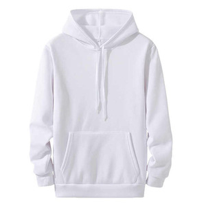 Prix usine basiques hommes à manches longues à capuche col rond sweat 100% Polyester Sublimation coton solide hiver sweats à capuche - Product Image 3