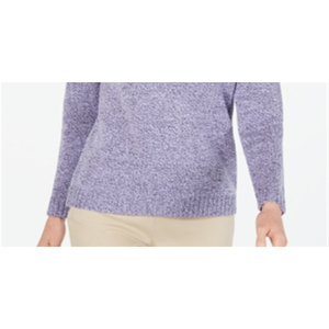 Cardigan Casual da Donna Karen Scott, Collo a Punta, Colore Lavanda, Taglie XS-XL, Maglione Traspirante per Inverno e Autunno, Decorazione con Logo e Bottoni Frontali - Product Image 3