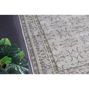 Vintage Turkish Rug 4.8x7.9 ft, <b>Brown</b> Area Moroccan <b>Wool</b> Rug - Product Image 3