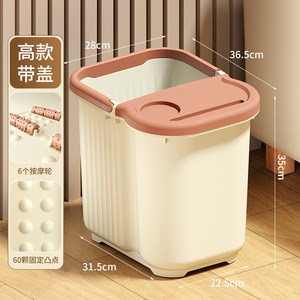 Cubo de masaje de pies plegable de plástico portátil con aislamiento de invierno al por mayor, masajeador de lavabo de pies para uso doméstico - Product Image 4