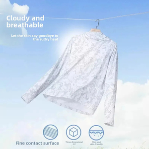 Sweat à capuche de pêche à manches longues personnalisé de haute qualité UPF50 Protection solaire séchage rapide évacuation de l'humidité vêtements d'extérieur imperméables - Product Image 3