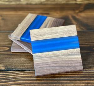 Posavasos de té de madera maciza de alta calidad de fabricante directo, almohadilla aislante de resina, posavasos personalizados para el hogar y la cocina - Product Image 2