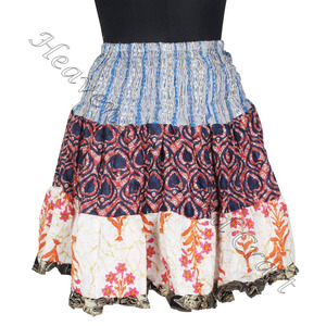 Gypsy indien Patchwork Mini Rara Hippy Boho Festival jupe Boho élégant MS047 Patch coton Mini Sexy jupe pour vêtements d'été - Product Image 5