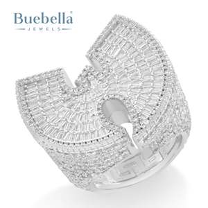 New Design 30mm 925 Sterling <b>Silver</b> Luxury Moissanite Diamond <b>Ring</b> Hip Hop Style VVS Finger <b>Ring</b> for <b>Men</b> Iced Diamond Jewelry - Product Image 5