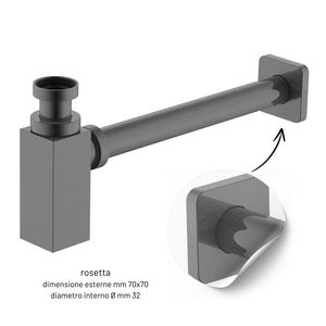 Sifone lavello in ottone quadrato facile da installare e pulire con trappola idraulica colorata - Product Image 4