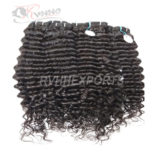 Raw indio recto rizado 100% Remy extensiones de cabello humano - Product Image 2
