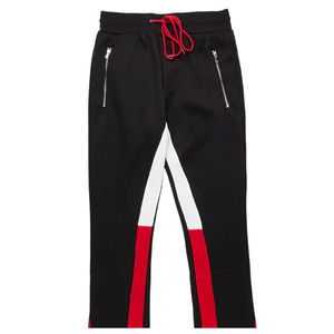 กางเกงสเวตเตอร์เอวกลางของผู้ชายแบบสั่งทำกางเกงลายทางเรียบป้องกันรอยยับพร้อมแผ่นปักลายสไตล์ลำลอง - Product Image 5