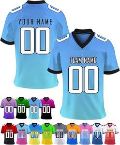 Camiseta de fútbol americano con logotipo personalizado transpirable de calidad superior 100% tela personalizada de poliéster - Product Image 6