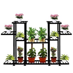 Soporte para plantas de metal con base protectora, soporte para macetas para interiores y exteriores, soporte de Gamla de flores duradero y fuerte, decoración para el hogar y el jardín - Product Image 5