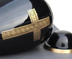Adult Cremation Urns for Male/Female Funeral Urn for Human Ashes Decorative Urns for Ashes <b>Large</b> <b>Keepsake</b> <b>Box</b> (Cross Design) - Product Image 5