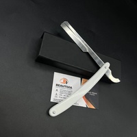 Rasoir à rasage avec logo personnalisé Rasoir à gorge en acier durable et léger avec poignée en plastique Emballage de corps personnalisé