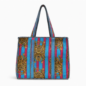 Sac fourre-tout vintage en coton avec chaînes pour femme, idéal pour l'automne, fermeture éclair, léger et écologique pour la plage et les voyages - Product Image 1