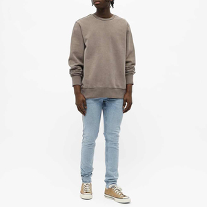 High Street à la mode grande taille hommes lavage à l'acide sweats 100% coton surdimensionné Vintage lavage élégant décontracté hommes sweats - Product Image 3