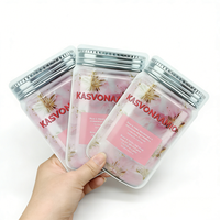 Sachet d'emballage personnalisé en PE avec fermeture éclair pour masques faciaux, qualité alimentaire, cosmétique, refermable, pour crème contour des yeux, OEM ODM, vente en gros