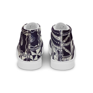 Scarpe da Sneakers alte da uomo in tela Slip-On comode da passeggio sportive per l'estate primavera autunno maglia in gomma EVA traspirante - Product Image 4