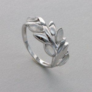 Bezel Set Oval Rainbow Moonstone Gemstone <b>Solitaire</b> <b>Ring</b> 925 Sterling <b>Silver</b> Luxury Certified Artisan Jewelry White Tone <b>Ring</b> - Product Image 3