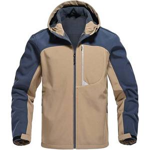 New Arrival High Street Men's <b>Soft</b> <b>Shell</b> Casual <b>Jacket</b> Waterproof Windproof Full Zipper Long Sleeve Solid Color Customized - Product Image 1