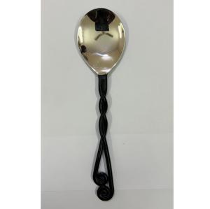 New Luxury metal pasta server with mother of pearl <b>mosaic</b> handle stylish spaghetti spoon elegant cutlery for party serving tools - Product Image 2