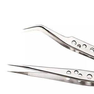 Pinces à épiler en or rose de haute qualité personnalisées, applicateurs de cils, marque privée, acier inoxydable durable, antistatique, beauté - Product Image 6