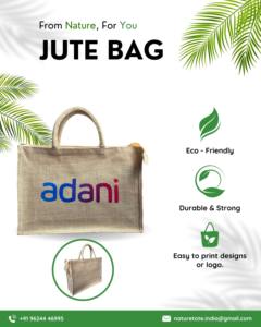 Fourniture OEM de sacs fourre-tout en jute durables de qualité supérieure avec fermeture éclair et ruban, poignées renforcées pour achats - Product Image 2