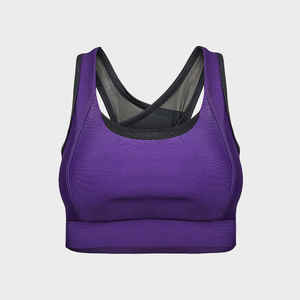 Top Trending Diseñado Cómodo y transpirable Tallas grandes Sujetador deportivo para mujer Color sólido Alto soporte Yoga Logotipo frontal - Product Image 6